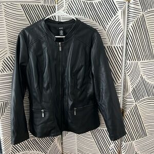 NWT Black Alfani Pleather Jacket
